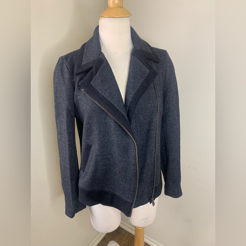 Women's Gray Asymmetrical Zip Jacket